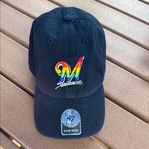 Milwaukee Brewers 47 Brand Baseball Cap with Rainbow Logo New